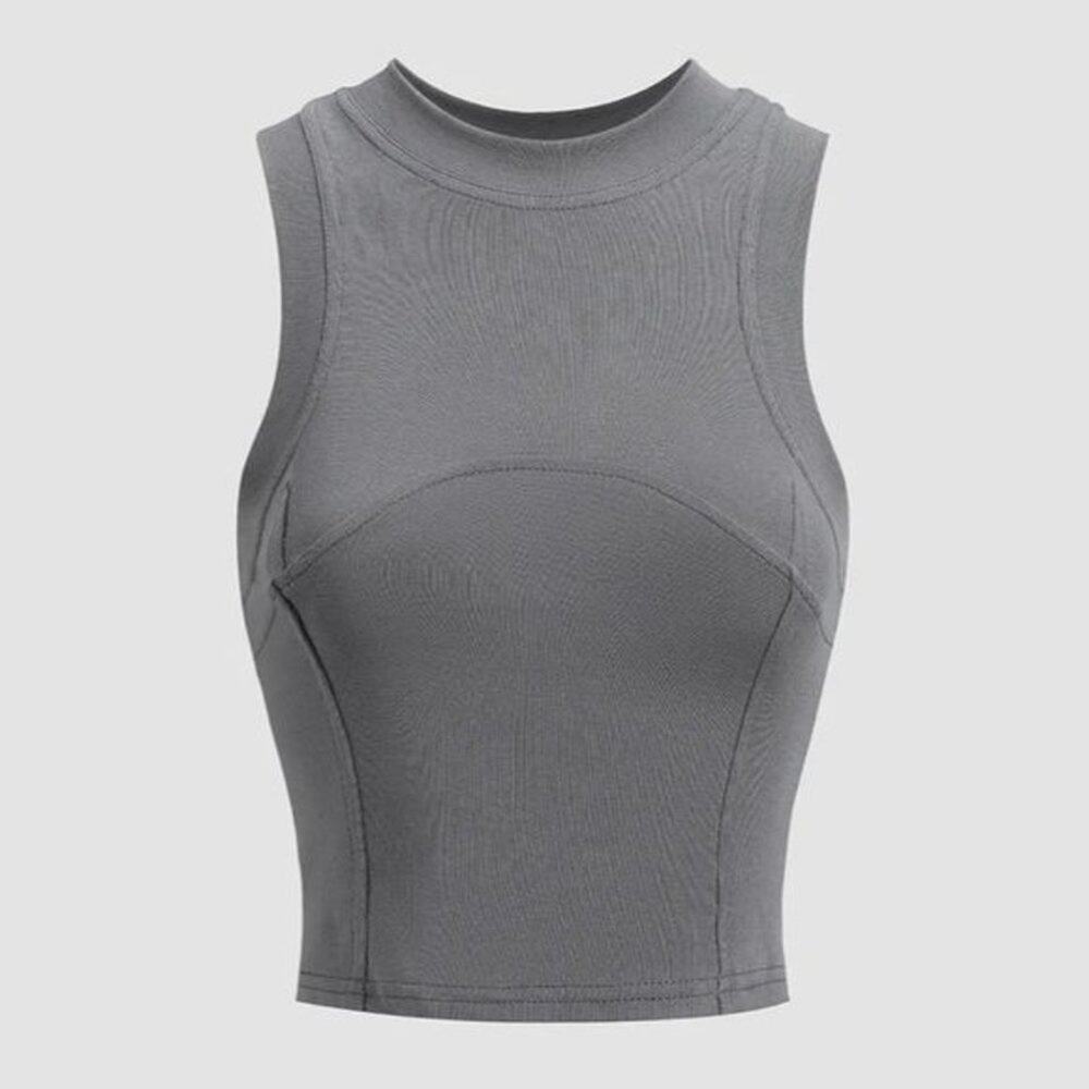 Commense Charcoal Sleeveless Top